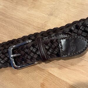 Polo by Ralph Lauren Dark Brown Braided Belt.  Sz 34 w/lots of range for leng